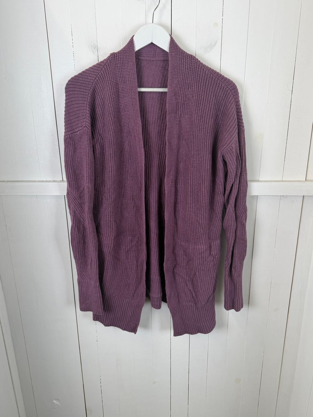 Lululemon Purple Cotton Cardigan Sweater Size M